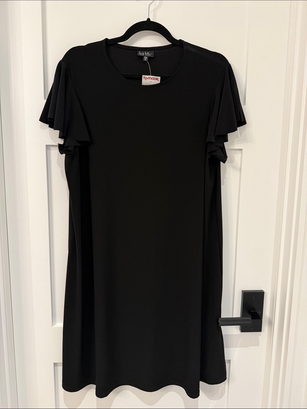 NWT Black Flutter Sleeve Mini Dress by Nicole Miller